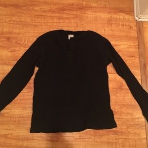 Black thermal Henley