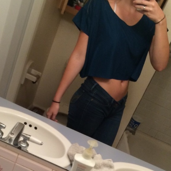 Boxy Satin American Apparel Crop Top