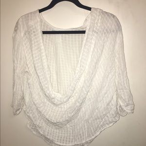 Textured Cowl Neck White Urban Outfitters Top