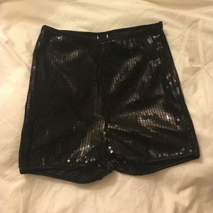Sequin High Rise Shorts
