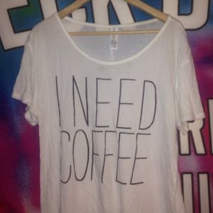 I Need Coffee Pajama Tee