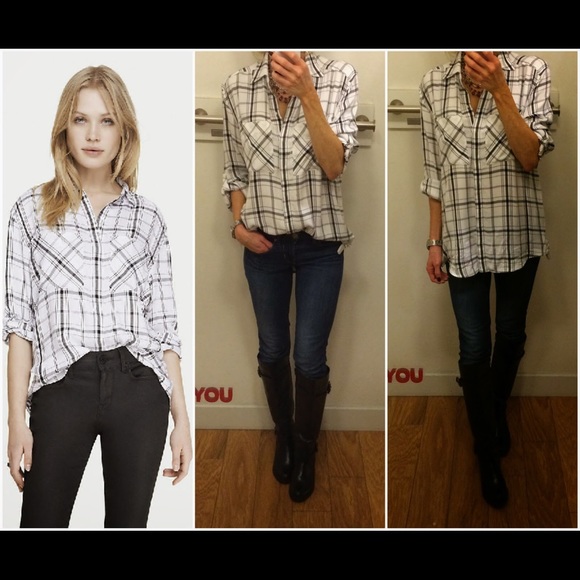 Express oversize plaid shirt