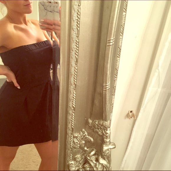 French Connection- Strapless Black Dress