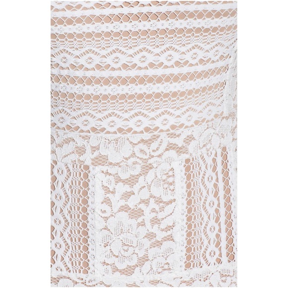 BCBGMAXAZRIA Jalina Sleeveless Lace-Blocked Dress - Picture 7 of 7