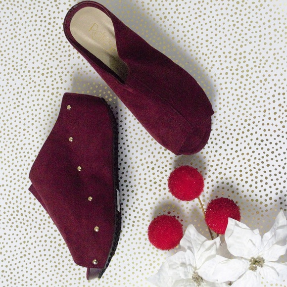 🚩Final Price Drop🚩Burgundy new wedges size 6-10 - Picture 4 of 4