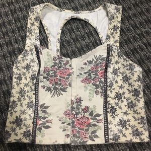 Floral tank top with hook front