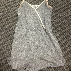 Soft stretchy grey romper
