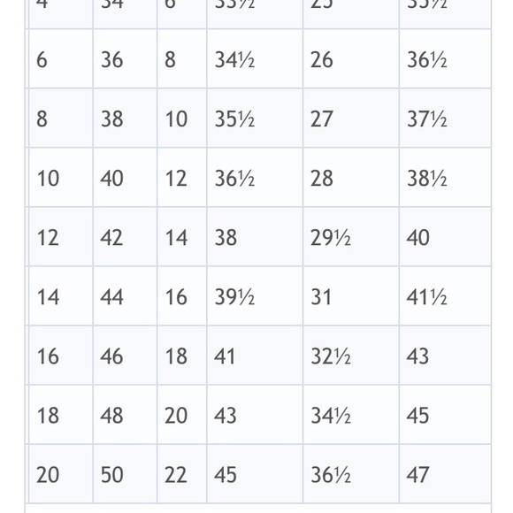 Tracy Reese sizing chart - Picture 3 of 3