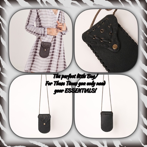 💞Nip/Faux Leather/Pouch "Festival Coin Bag"/Black