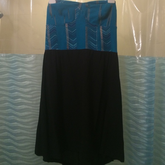 Strapless Blue and Black dress