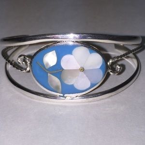 Alpaca Silver w/Enamel & Mother of Pearl