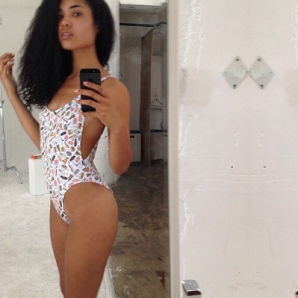 American apparel highcut one piece