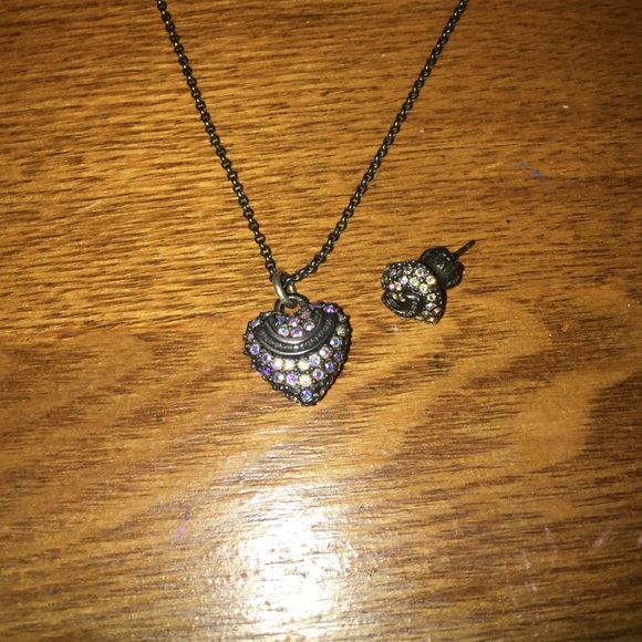 Juices couture necklace and earring