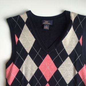 Super Cute Preppy Hipster Argyle Sweater Vest