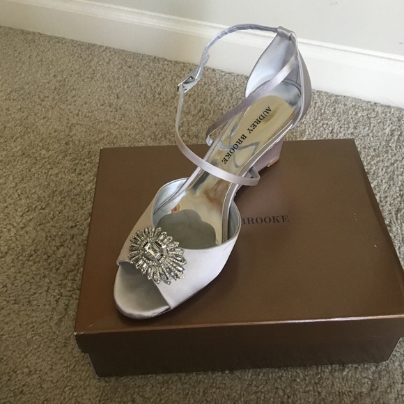 Audrey Brooke Silver Blair Wedges