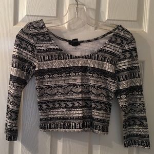 Crop top 3qtr length