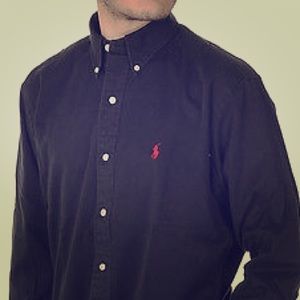 Ralph Lauren Blake navy dress shirt men's