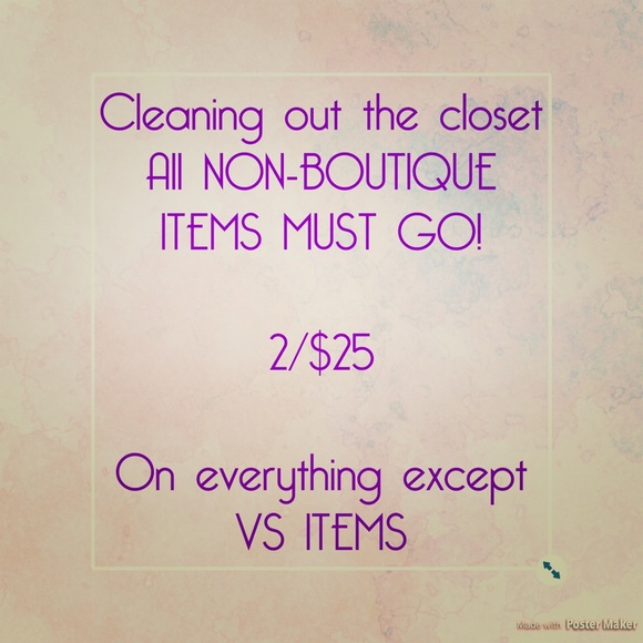 2/$20!! All NON-BOUTIQUE ITEMS EXCLUDING Coach,VS