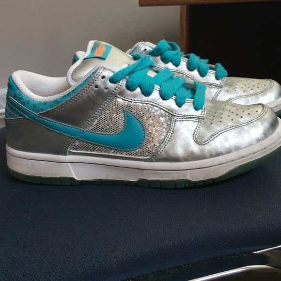 silver sequin nike dunks