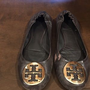 Brown Tory burch leather shoes