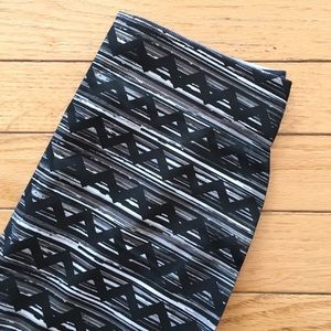 2/$5 * Black Chevron Gray/White Stripes Leggings