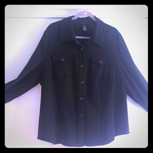 Lane Bryant Black Heavy Blouse 14/16
