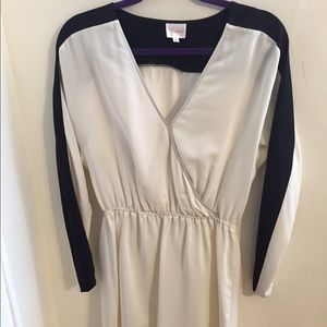 Parker white/black mini dress