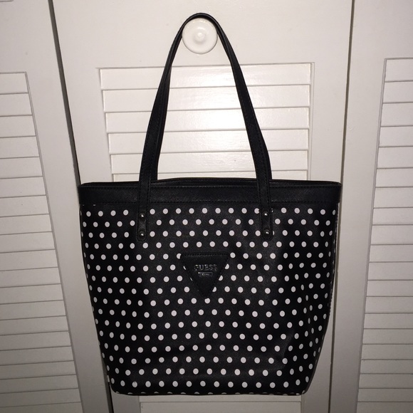 Guess polka dot tote
