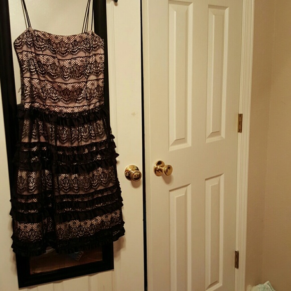 Adorable little black and pink dress