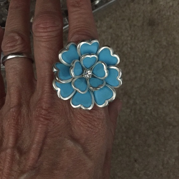 Teal statement ring - Picture 2 of 2