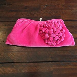 Banana Republic pink velvet clutch
