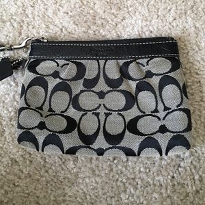 Authentic Black Coach Wristlet