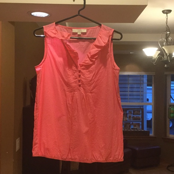 LOFT sleeveless blouse, dark pink