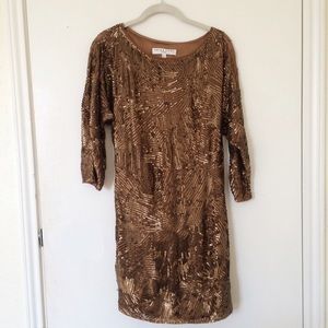 Gold sequin Trina Turk dress