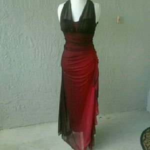 Figure flattering red ombre formal dresses