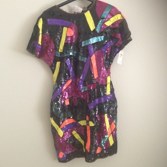 Multi-Colored Sequin Dress - Picture 1 of 4