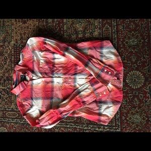 Button down plaid shirt