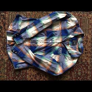 Button down plaid shirt