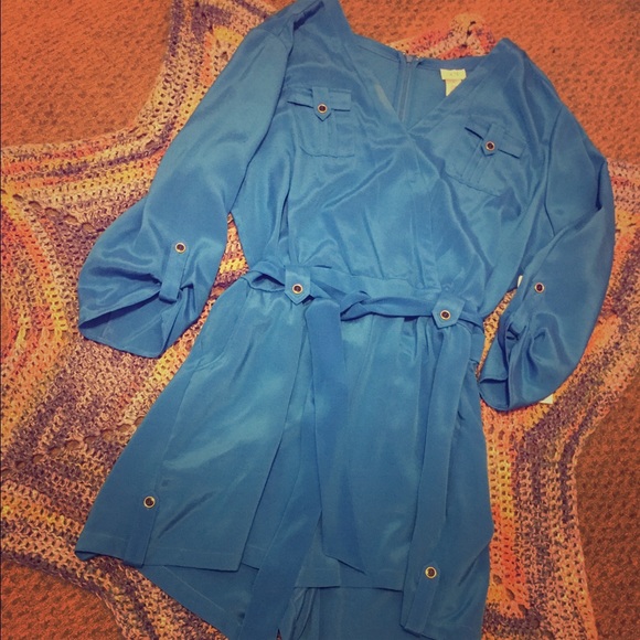 Cache Other - Cache Aqua Blue Silk Romper