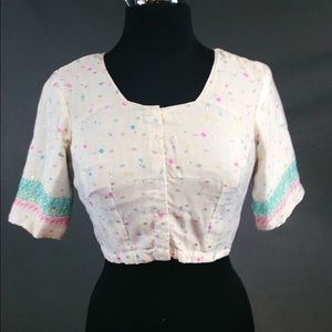 🎃🎃🎃White/Pastel Choli Blouse Crop Top