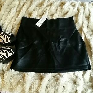 Black mini skirt