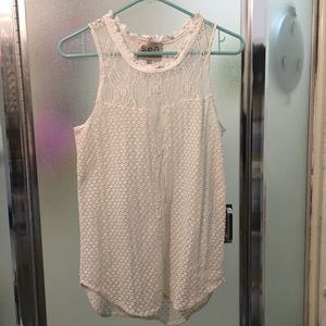 SEA NY Sleeveless Crochet Top - Size 6