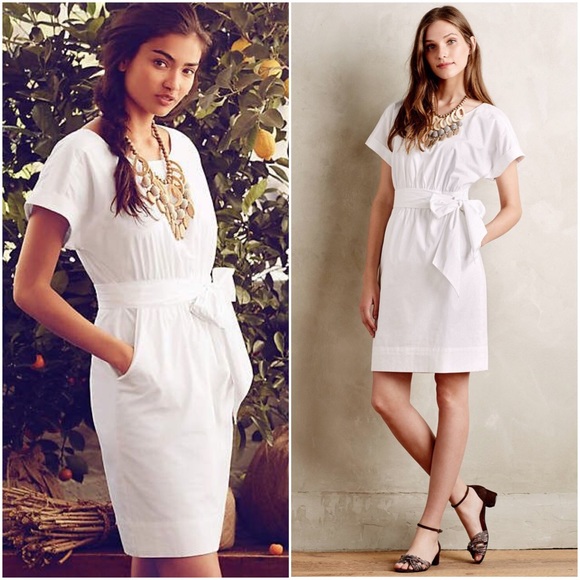 Anthropologie Dresses & Skirts - Anthropologie Ribboned Poplin Dress NWT $148