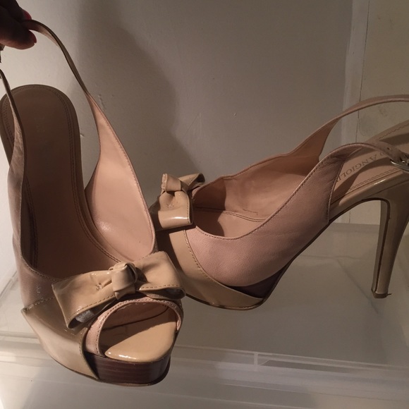 Enzo Angiolini Patent & Leather Sling Back Pumps