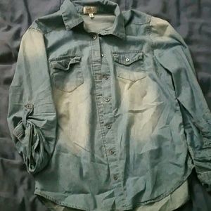 Long sleeve denim button up