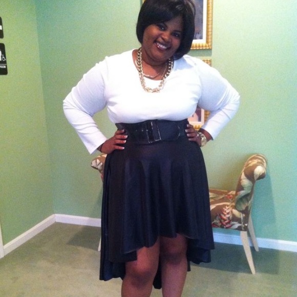 SKIRT FAUX LEATHER BLACK