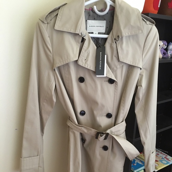 Nwt banana republic double breast trench