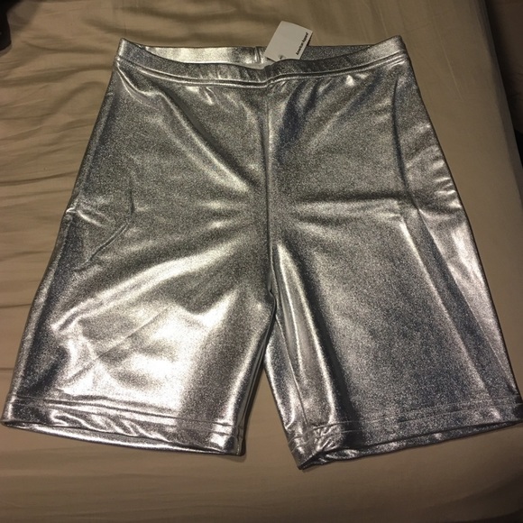 Silver metallic American apparel short - Picture 1 of 4