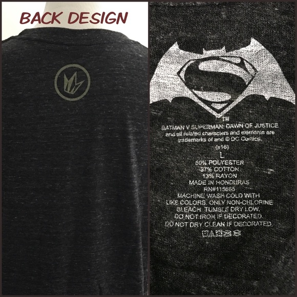 BLACK AND GOLD Batman Vs. Superman Dawn of Justice T-shirt - Picture 4 of 4