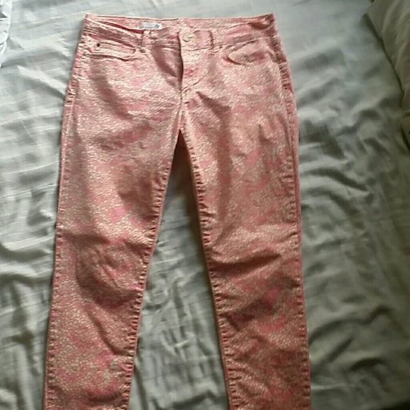 Gap 1969 pink print legging jeans